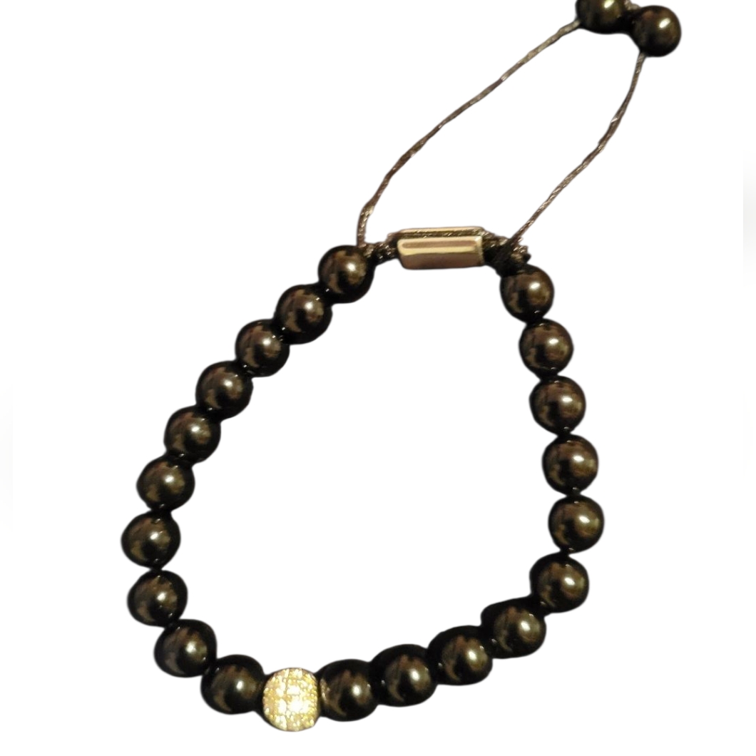 Aura Elegant Adjustable Natural Stone Bracelets-Onyx